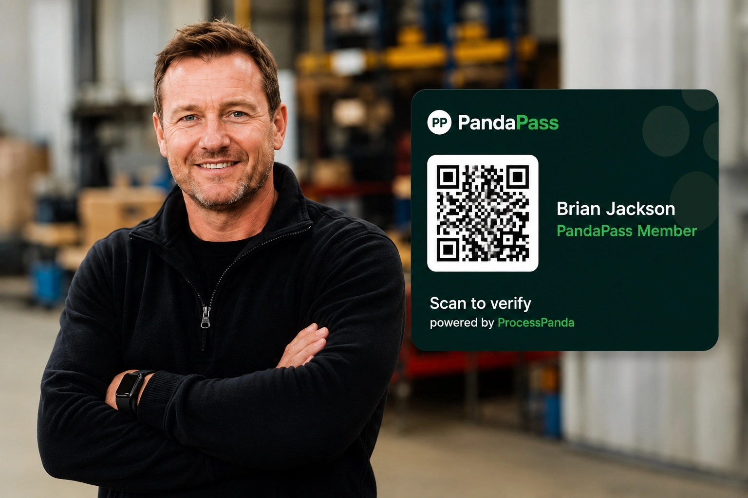 Brian Jackson with PandaPass digital wallet